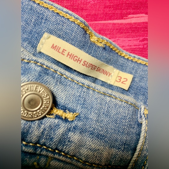 Mile High Super Skinny 32 High Waisted Two Toned Denim Jeans - Picture 3 of 3